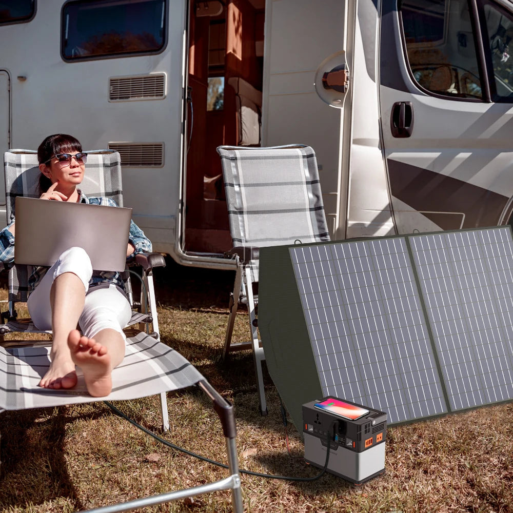 Portable Solar Panel 100 / 200W Solar Battery Charger